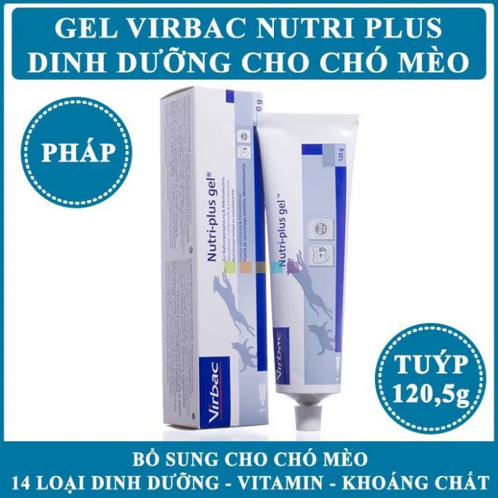 Gel dinh dưỡng cho chó mèo Nutri Plus Gel Virbac 120.5g Cung cấp năng lượng, vitamin, khoáng chất