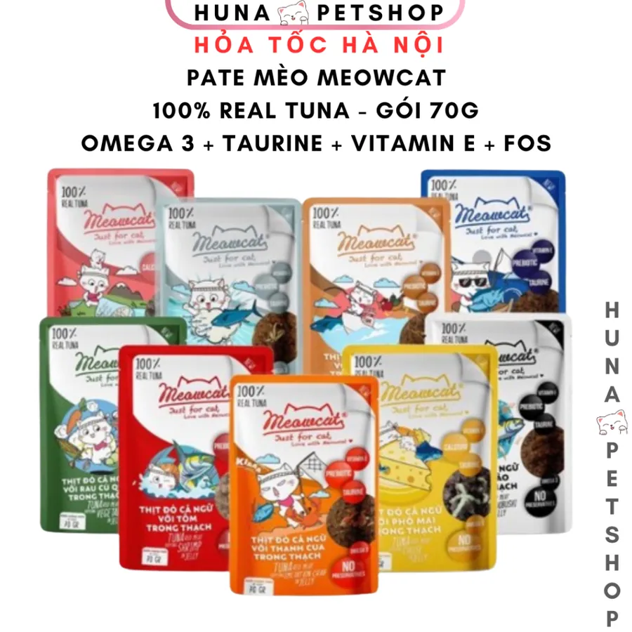 Pate cho mèo Meowcat Cho Mèo Lớn Nhỏ 70g
