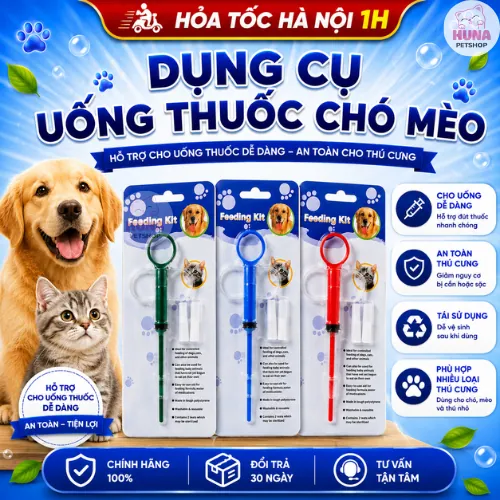 Dụng Cụ Hỗ Trợ Cho Mèo Uống Thuốc - Ống Bơm Xi Lanh Thông Minh, Tiện Lợi