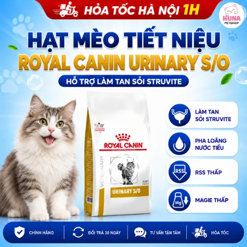 Thức ăn Royal Canin Urinary S/O Hạt Cho Mèo Bị Sỏi Thận - Hòa Tan Sỏi, Ngăn Ngừa Sỏi