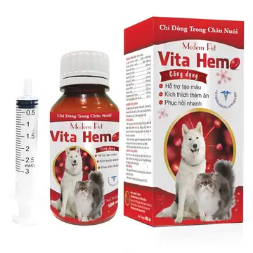 Vita Hemo 100ml – Bổ Máu & Tăng Sức Đề Kháng Cho Chó Mèo – Phục Hồi Sau Bệnh