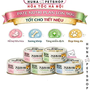Pate Nutri Plan lon 90g nhập khẩu Hàn Quốc hỗ trợ tiết niệu