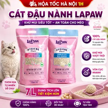 Cát Vệ Sinh đậu nành Cho Mèo Tofu LaPaw Sữa, Lollipop 7L - Xả toilet thoải mái, Khử Mùi, Không Bụi