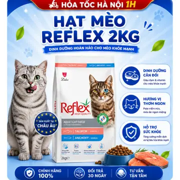 Hạt Cho Mèo Cao Cấp Reflex 2kg (Thổ Nhĩ Kỳ) – Chăm Sóc Da Lông & Toàn Diện