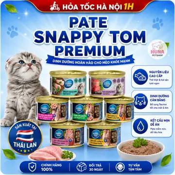 Pate Cao Cấp Cho Mèo Snappy Tom Premium 85g - Dành cho mèo lớn, mèo con