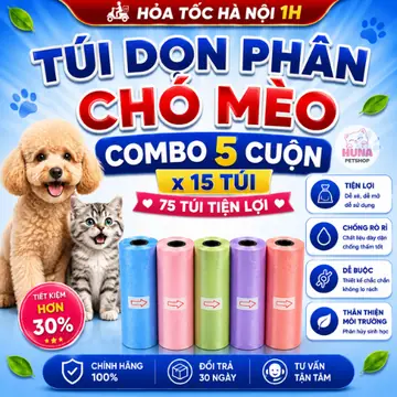 Túi Đựng Phân Chó Mèo Mini Sinh Học Tiện Lợi Chống Rò Rỉ Khử Mùi