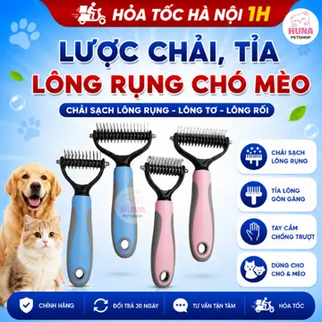 Lược gỡ rối đa năng dành cho chó và mèo, loại bỏ lông, dao gỡ rối bằng thép không gỉ