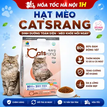 Hạt Khô Cho Mèo Catsrang All Life Stage – Giảm Mùi Hôi, Hỗ Trợ Tiêu Hóa, Ngăn Búi Lông