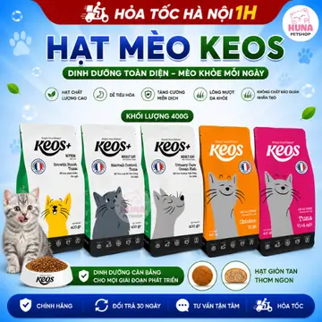 Thức Ăn Hạt Cho Mèo Mọi Lứa Tuổi Keos – Dinh Dưỡng Cân Bằng, Hỗ Trợ Tiết Niệu & Tiêu Búi Lông