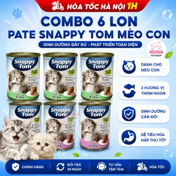 Combo 6 Pate mèo Snappy Tom Cho Mèo Con