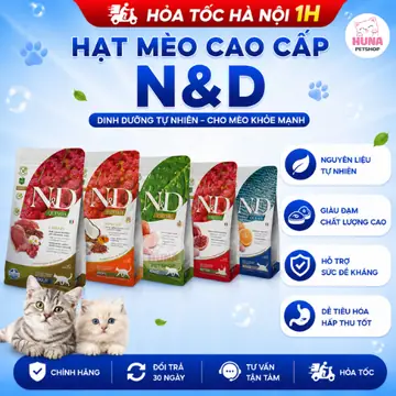 Hạt mèo Farmina N&D - Túi hãng 1.5kg