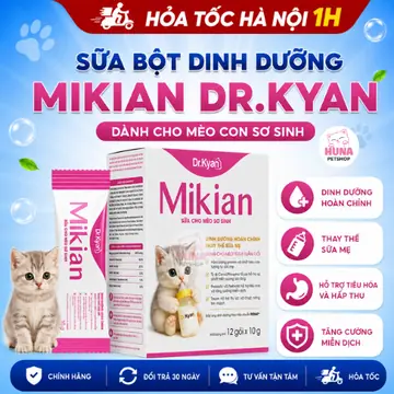 Sữa Bột Dinh Dưỡng Mikian Dr.Kyan Cho Mèo Con Sơ Sinh Lon 250gr - Hỗ Trợ Tiêu Hóa, Tăng Sức Đề Kháng