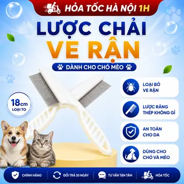 Lược Chải Ve Rận Chuyên Dụng Cho Chó Mèo, Loại Bỏ Ve Rận & Bọ Chét Hiệu Quả