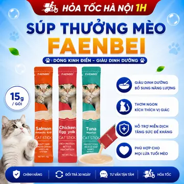 Súp Thưởng Dòng Kinh Điển Cho Mèo Faenbei – Dinh Dưỡng Thơm Ngon, Kích Thích Vị Giác