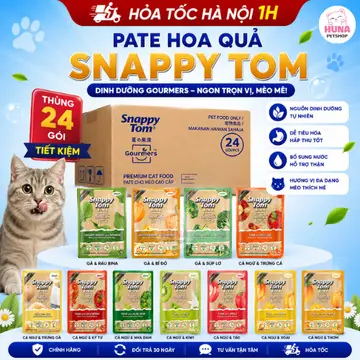 [Thùng 24 Gói] Pate Snappy Tom hoa quả Pate Cho Mèo Gói 70g