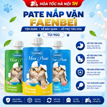 Pate Nắp Vặn Faenbei Cho Mèo 90g - Tiện Lợi, Dễ Bảo Quản