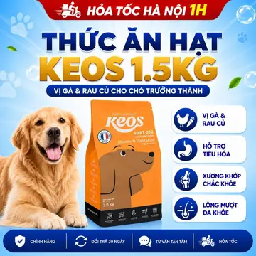 Hạt Chó Keos Adult Vị Gà & Rau Củ 1.5kg – Dễ Tiêu Hóa, Xương Khớp Chắc Khỏe