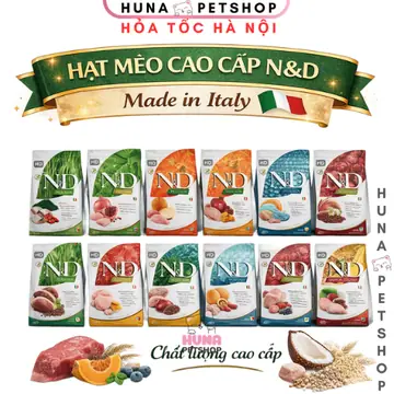 Hạt mèo Farmina N&D túi 1KG dành cho Mèo Con và Mèo Trưởng Thành không độn Ngũ Cốc